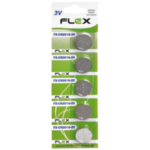 BATERIA CR-2016 FLEX EM CARTELA C/ 5 UN.