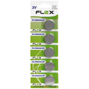 BATERIA CR-2025 FLEX EM CARTELA C/ 5 UN.