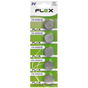 BATERIA CR-2032 FLEX EM CARTELA C/ 5 UN.