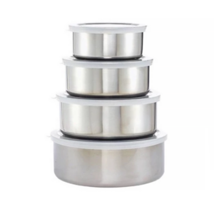 KIT 4 TIGELAS EM INOX COM TAMPA - GADAN