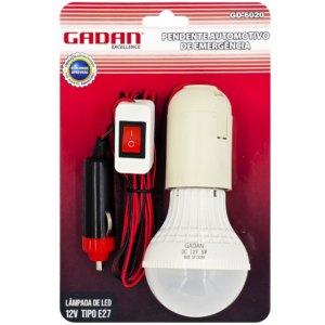 PENDENTE - LAMPADA DE LED - 12V - COM PLUG 12V - GADAN