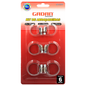 KIT ABRAÇADEIRA DE METAL 6UN.- GADAN